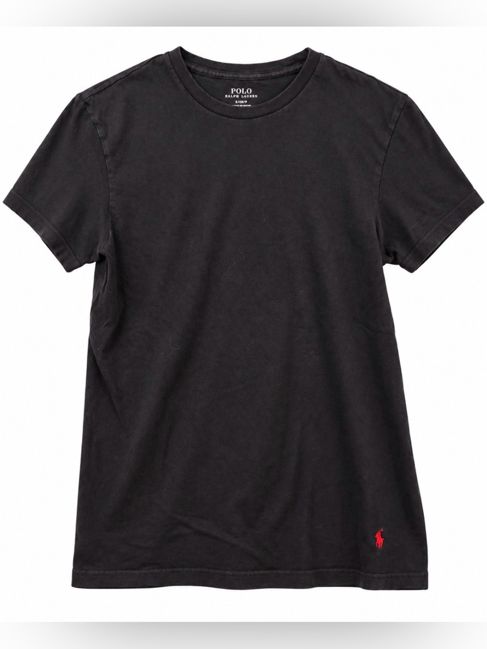Polo by Ralph Lauren Black Short-Sleeve Crewneck Tee with Red Pony